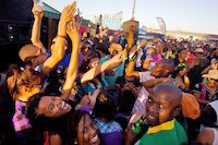 Sunday braii in the Langa township near Cape Town, South Africa