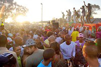 Sunday braii in the Langa township near Cape Town, South Africa