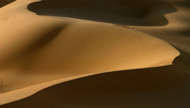 Sand dunes outside of the Siwa Oasis in Egypt