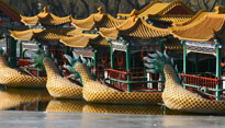 Ornamental boats in Beijing, China